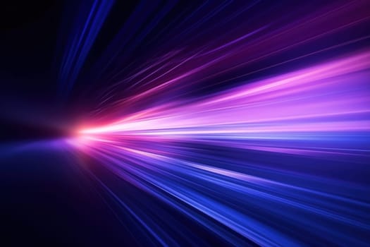 Abstract image of speed motion light on a dark background.