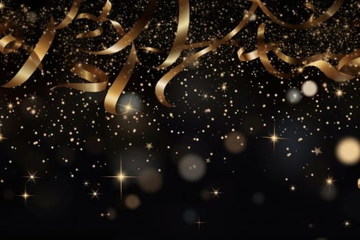 Christmas banner glowing glitter shiny background.