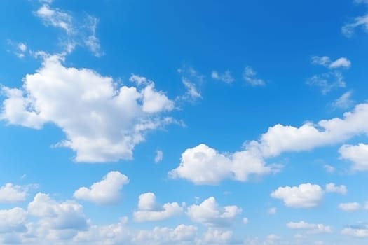 Blue sky background with tiny clouds wallpaper.