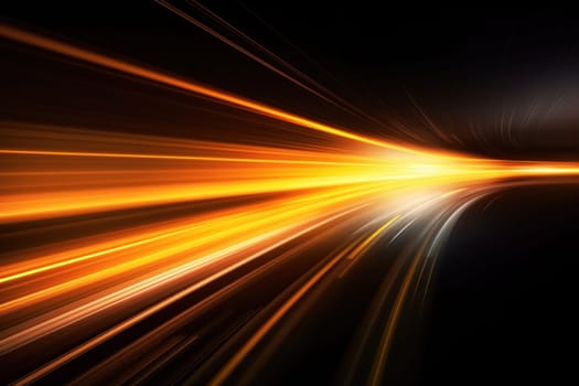 Abstract image of speed motion light on a dark background.