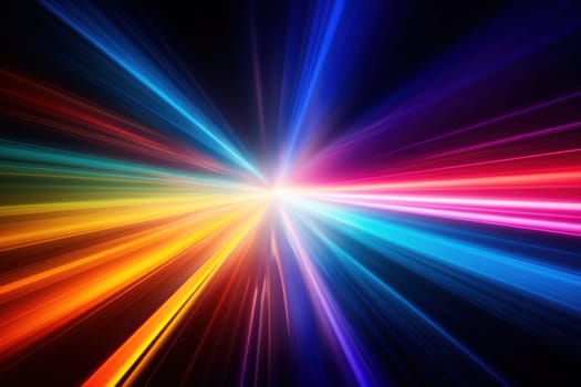 Abstract image of speed motion light on a dark background.
