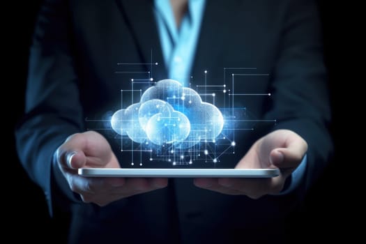 Cloud computing technology concept wallpaper.