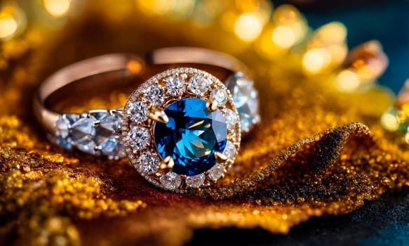 precious stones rings gold. Selective focus. nature.