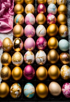 Beautiful Easter eggs for the holiday. Selective focus. food.