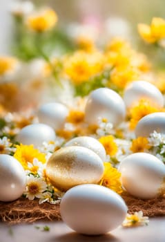 Beautiful Easter eggs for the holiday. Selective focus. food.