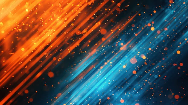 Blue and orange twitch overlay abstract background. Generative AI.