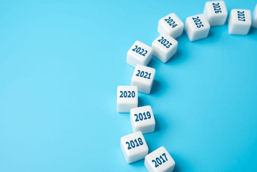 Coming years 2024. Reflecting on past achievements and experiences, looking forward. Embracing new trends, making forecasts, setting plans for coming future. New beginning