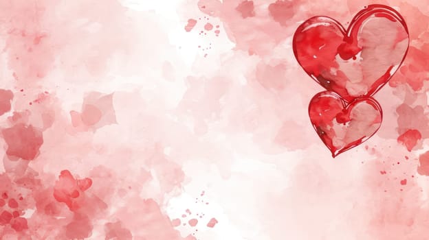 Water color valentine vintage background. Generative AI.