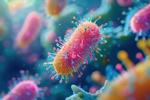 A cute and funny little bacteria. Generative AI.