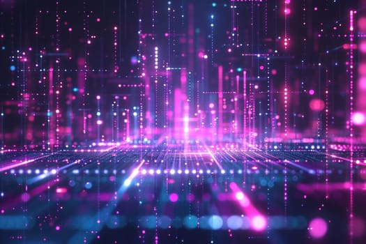 Abstract cyber background light violet and navy. Generative AI.