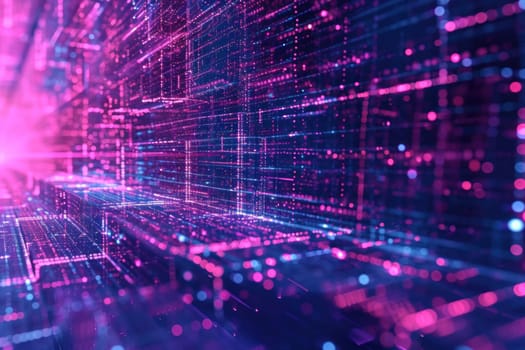 Abstract cyber background light violet and navy. Generative AI.