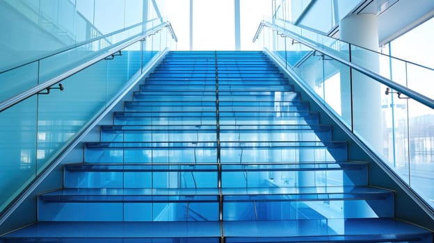 Staircase in public areas. Generative AI.