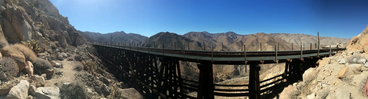 Goat Canyon Trestle, Anza Borrego Desert State Park, California. World's Largest Wooden Trestle. High quality photo