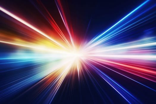 Abstract image of speed motion light on a dark background.