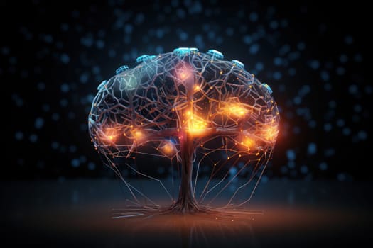 Artificial Intelligence processor wallpaper or background.