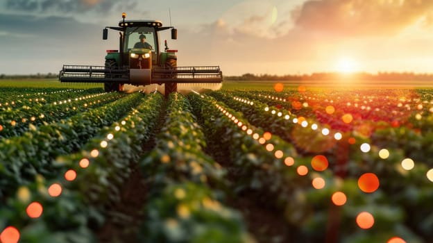 technology in farming, Precision farming system uses artificial intelligence to optimize crop yields.