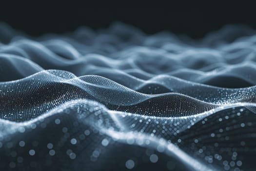 Abstract mountain line structure wireframe background, Futuristic abstract background, 3D rendering.