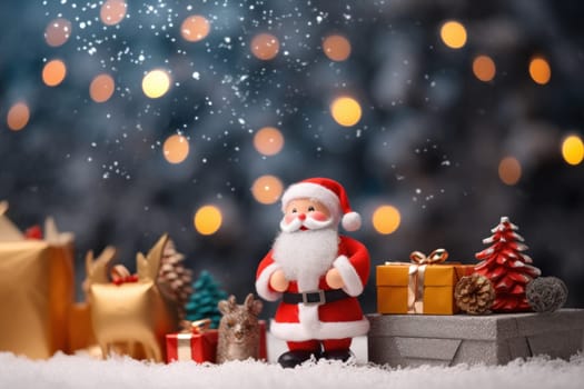 Christmas banner with Christmas decoration background.