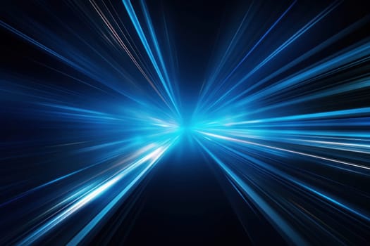 Abstract image of speed motion light on a dark background.