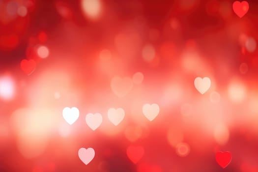 Valentines day background banner with LOVE Heart, Love background, AI Generative.