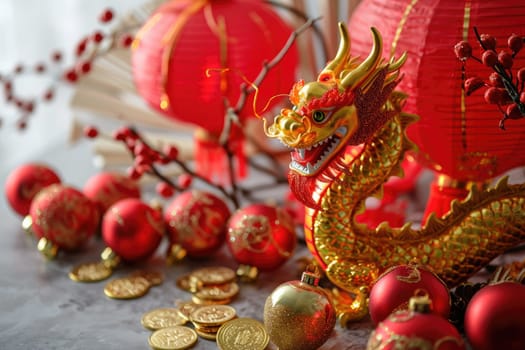 Happy Chinese new year, Dragon Zodiac, Chinese golden dragon, greeting cards and banners.