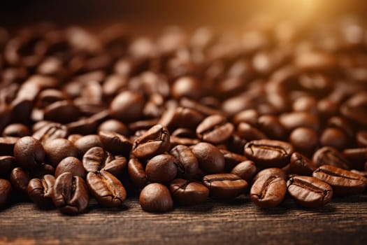 Coffee beans aesthetic scenery background.