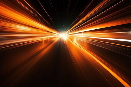 Abstract image of speed motion light on a dark background.