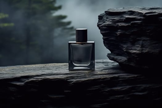 Mockup of perfume bottle, fashion cosmetic, Stylish Perfume banner, AI Generative.