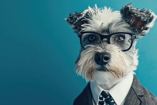 Stylish portrait of dressed up anthropomorphic animal themes, Funny pop art illustration.