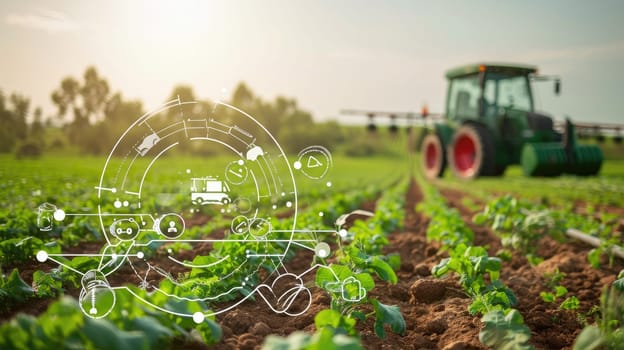 technology in farming, Precision farming system uses artificial intelligence to optimize crop yields.