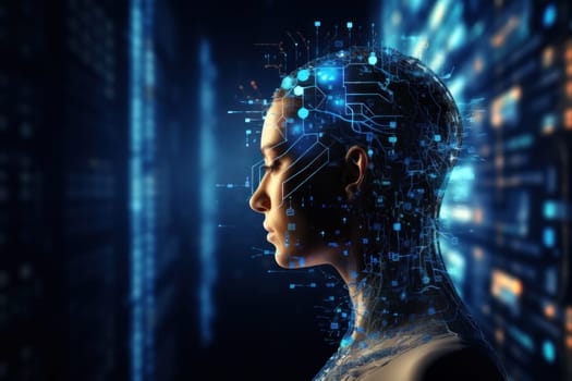 Artificial Intelligence processor wallpaper or background.