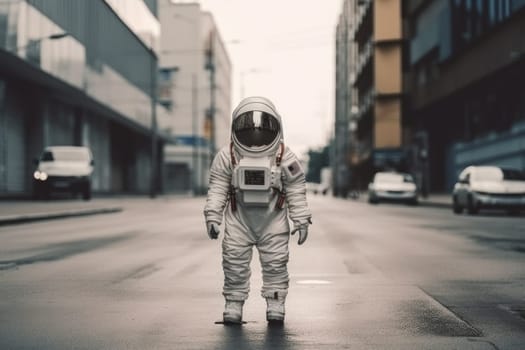 Photo of Astronaut in the urban environment.