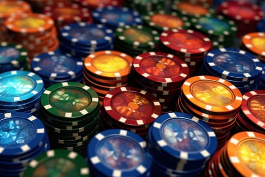 Poker chips background, gambling chips background.