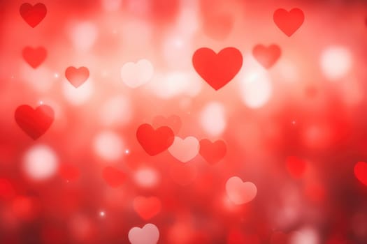 Valentines day background banner with LOVE Heart, Love background, AI Generative.