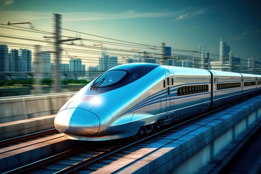 Photo of Futuristic and modern bullet train concept.