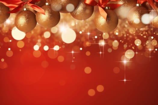 Christmas banner glowing glitter shiny background.
