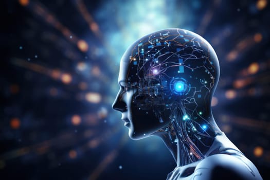 Artificial Intelligence processor wallpaper or background.