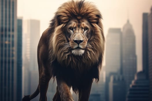 Closeup portrait of a Lion wallpaper.