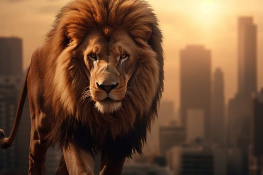 Closeup portrait of a Lion wallpaper.