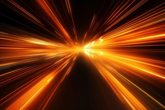 Abstract image of speed motion light on a dark background.
