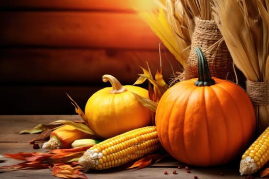 Happy Thanksgiving concept, Thanksgiving Dinner Table.