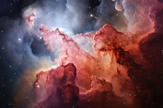 Photo of A nebula celestial object surrounded by cosmic clouds wallpaper.