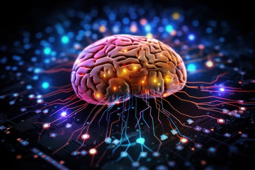 Artificial Intelligence processor wallpaper or background.