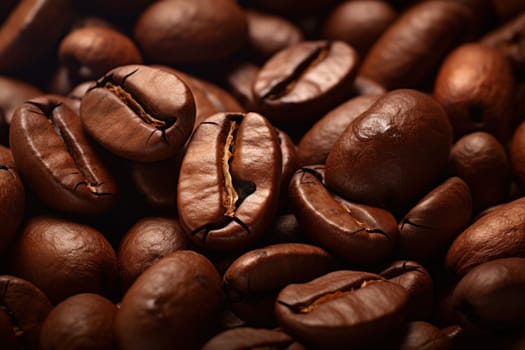 Coffee beans aesthetic scenery background.