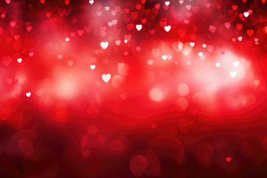 Valentines day background banner with LOVE Heart, Love background, AI Generative.