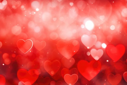 Valentines day background banner with LOVE Heart, Love background, AI Generative.