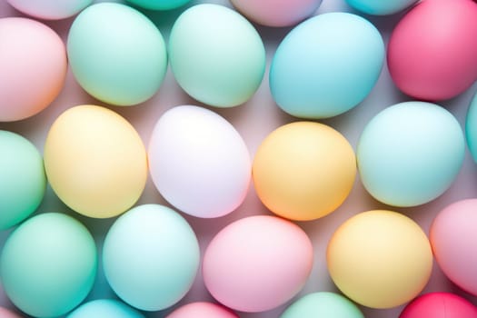 Colorful Easter Egg background with Copy space, AI Generative.