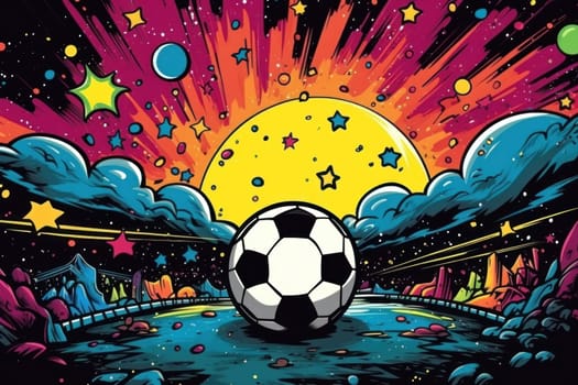 soccer stadium football doodle art illustration background.