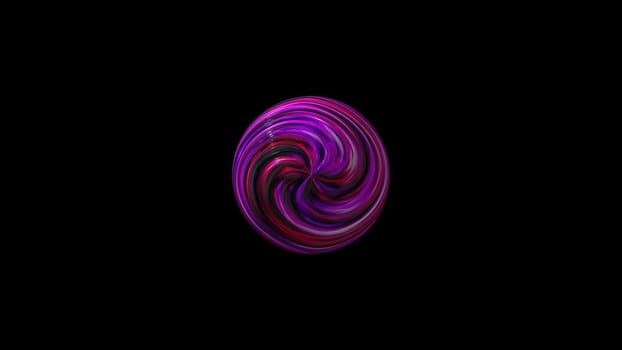 Colorful twirl orb. Computer generated 3d render