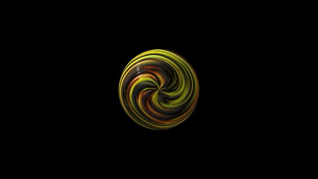 Colorful twirl orb. Computer generated 3d render